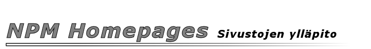 NPM Homepages - Sivustojen yll�pito